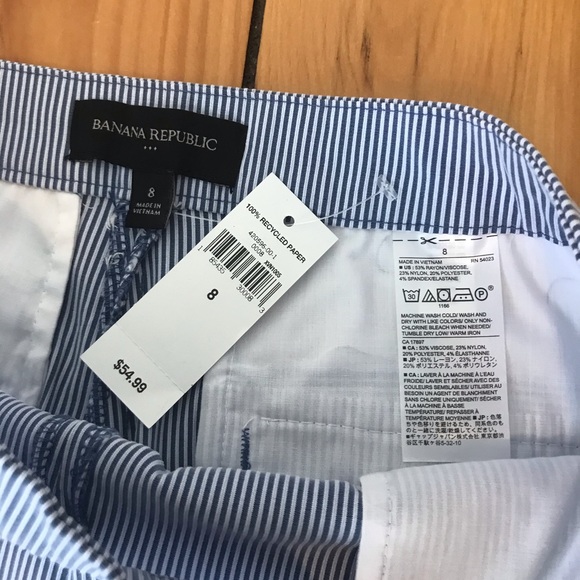 NWT Banana Republic Cord Striped Shorts - Picture 4 of 6